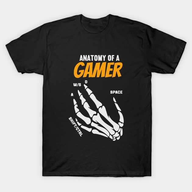 Anatomy Of Gamer Funny T-Shirt by Nessanya